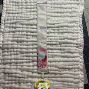 Handmade Hand Sewn Baby Girl's Princess 100% Cotton Pacifier Clip Binky Clip